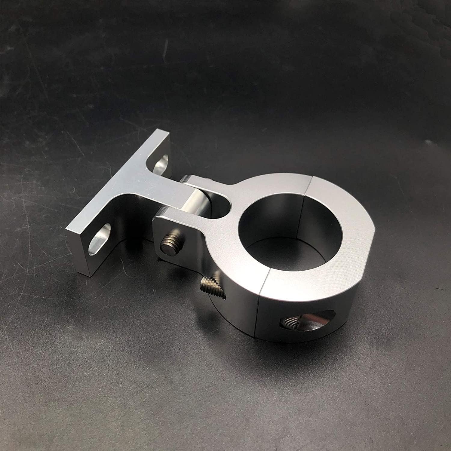 New CNC Improved Silver 1.5'' Universal Motor Mount, 2 Stroke Gas Motorized Bike 48cc/66cc/80cc/yd100