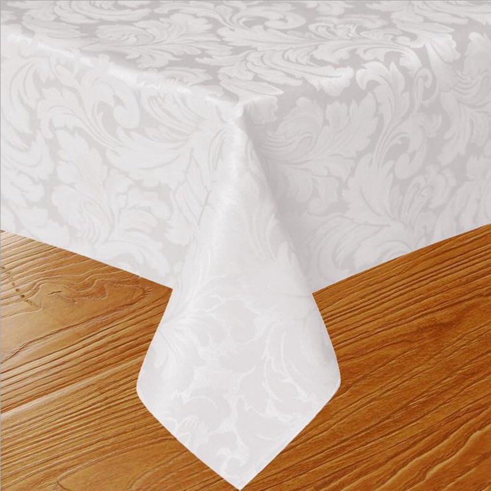Jacquard Tablecloth Polyester Fabric Table Cover for Kitchen Dinning Oblong/Rectangular/Square/Round Waterproof Stain Resistant Spillproof Tablecloth
