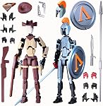 Spartan and Cowboy t13 Action Figure|2-Pack 5.4 inches|Assembly Completed| 3D Printed Dummy 13 Action Figure for Collectors|Lucky 13 Gift for Friends