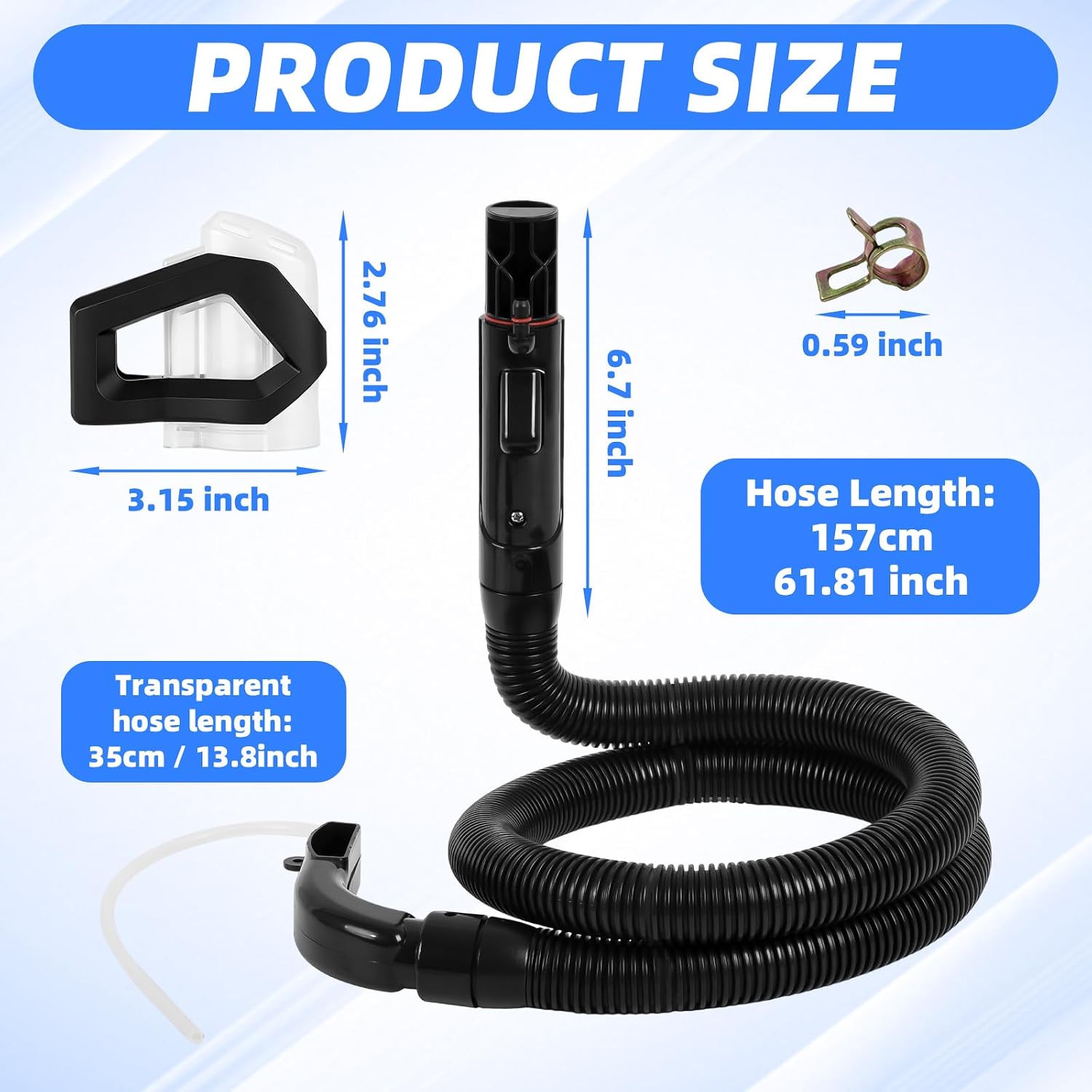 Upgraded 1606127 Vacuum Replacement Hose Compatible with Bissell Little Green SpotClean Carpet Vacuum 2694 2513E 2513 5207 4720M 2459 Series Hose Self-Cleaning Tool Accessories