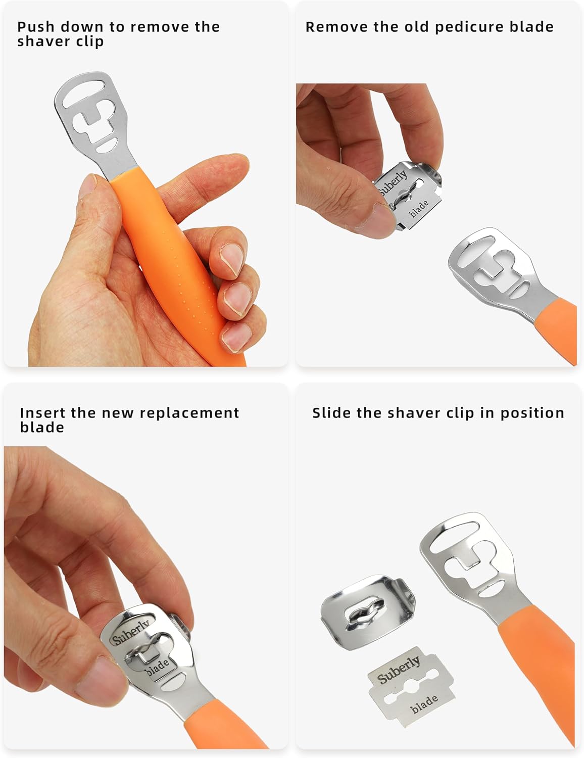 Callus Shaver Remover Stainless Steel Callus Trimmers Hard Skin Dry Skin Remover Calluses Planer Pedicure Foot File Tool