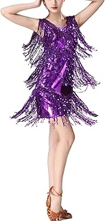 V Neck 1920s Sequin Fringe Charleston Flapper Dance Dresses Costumes - Buy now
