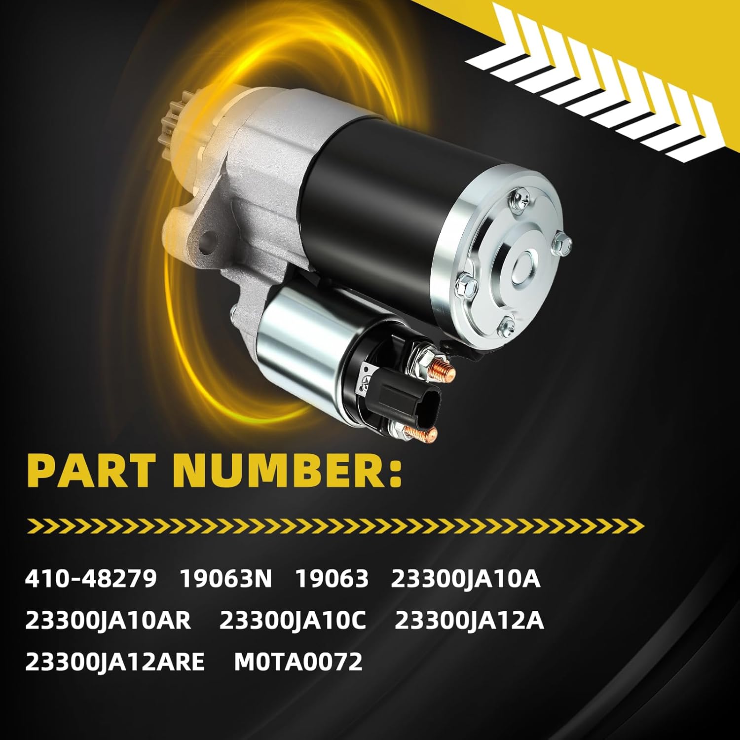 410-48279 Starter Motor Compatible with Nissan Altima 2007-2014, Maxima Murano 09-14, Pathfinder 13-18, Quest 11-15 & Infiniti QX60 14-18, JX35 2013, 3.5L 12V 1.7KW 13-Tooth CCW