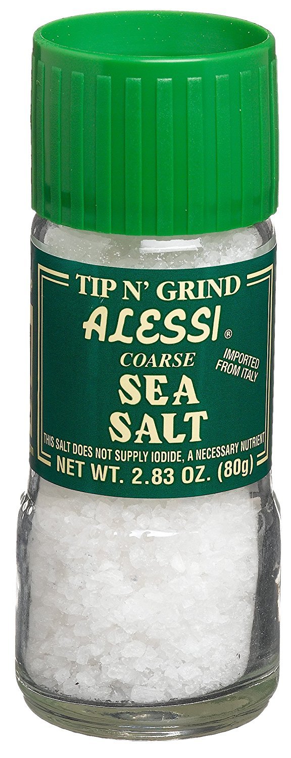 Coarse Sea Salt, Grinder Alessi Coarse Sea Salt, 2.83Ounce Grinders