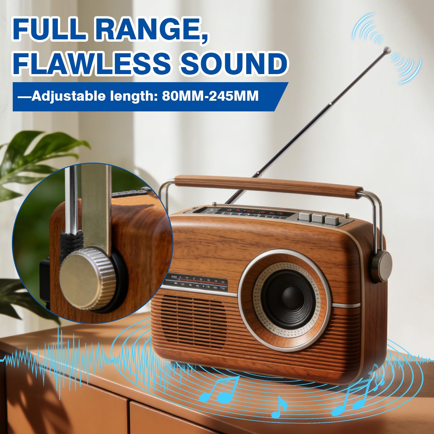 Teleskopowa antena FM ze złączem wtykowym 3,5 mm do telefonu komórkowego, wzmacniacz sygnału radiowego, odbiornik stereo, audio, odbiornik kina domowego, 3 szt