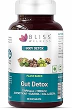 Bliss Welness Gut Detox | Trikatu, Isabgol, Triphala, Avipattikar, Kalajeera | Supports Digestion, Metabolism, Toxin Removal, Acidity & Gas Control for a Healthy Gut Cleanse – 60 Veg Tablets