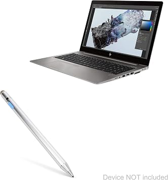 BoxWave Stylus Pen Compatible with HP ZBook 15u G6 15.6 in - AccuPoint Active Stylus, Electronic Stylus with Ultra Fine Tip - Metallic Silver