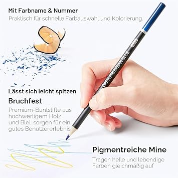 Shuttle Art 174 Colouring Pencils Professional Soft Wax Based Colouring Pencils Set with 1 Colouring Book 1 Sketchbook 1 DIY Painting Sheet 4 Sharpeners and 2 Pen Extenders Colouring Pencils for