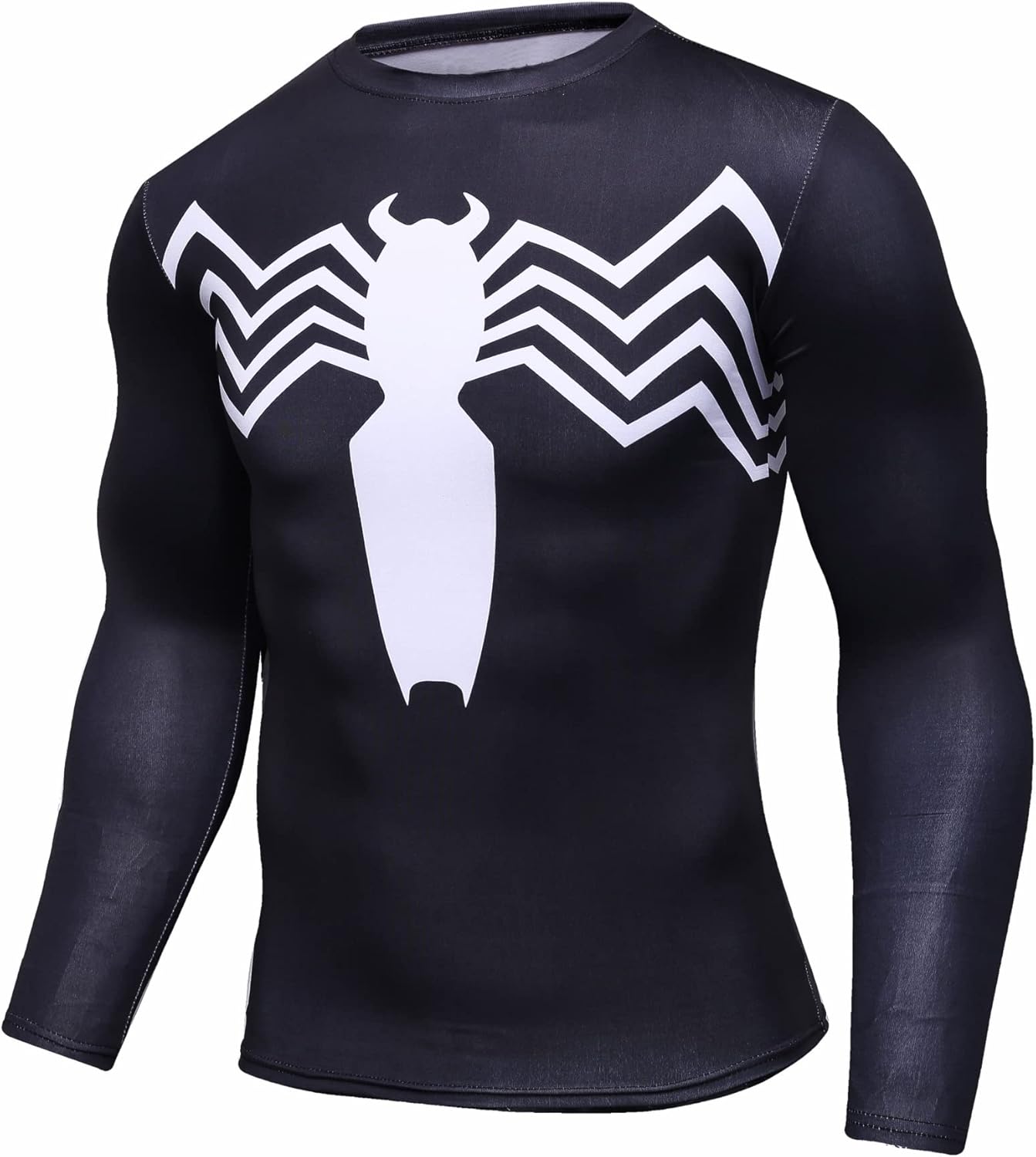 Men's Compression Shirt, Soft Long Sleeve 3D Print Fitness Sports Running Gym T-Shirt - Image 3