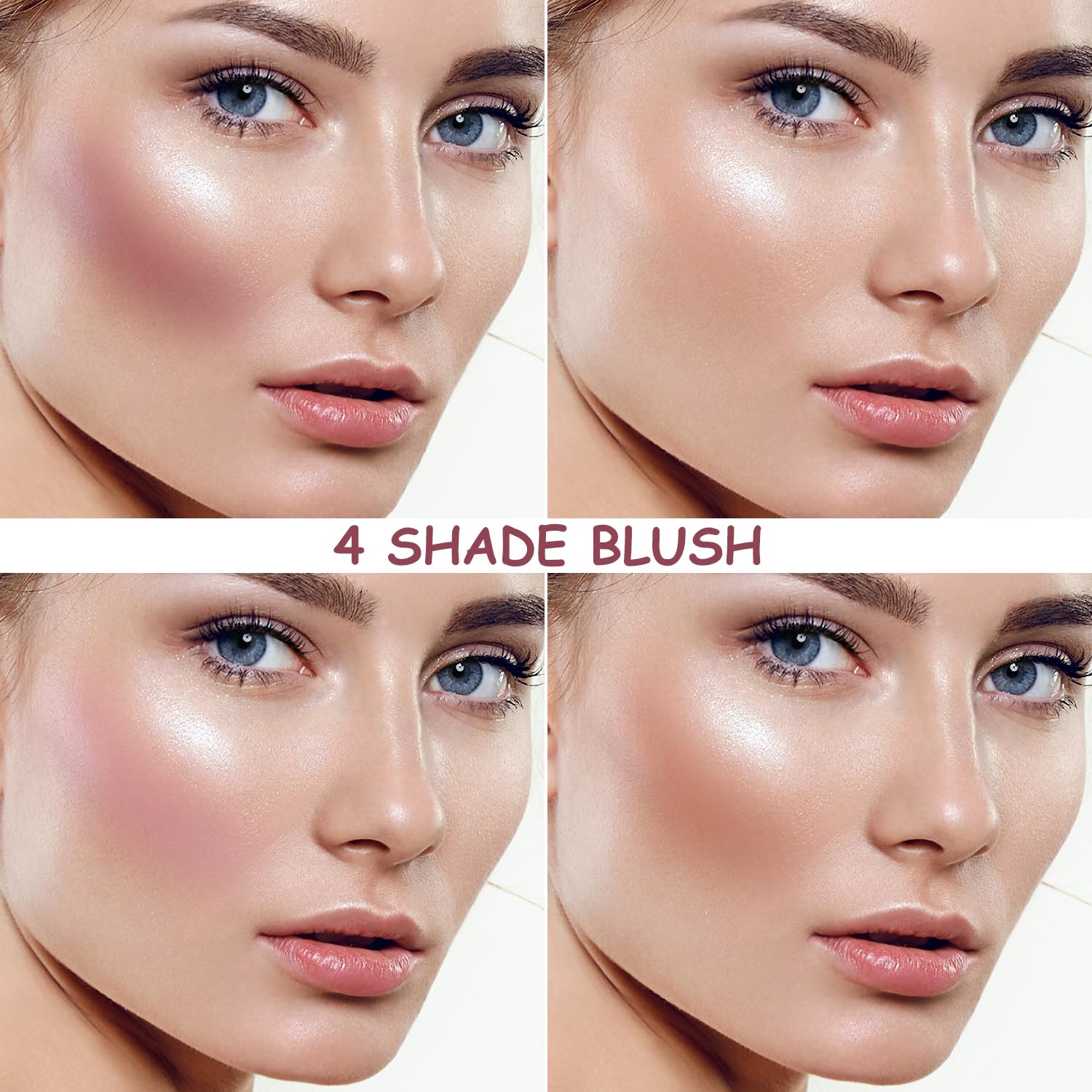 Profusion Cosmetics Beauty Box 6 Shades Palette with Built-In Mirror, Four Versatile Blushes & Two Radiant Highlighters with Liquid Illuminator and Face Brush, Vegan & Cruelty-Free Makeup Set - Image 2