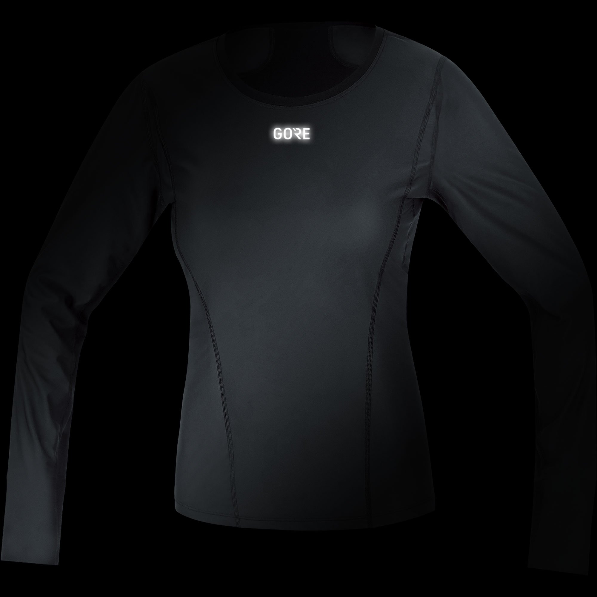 Gore Wear Kobiety M Wmn GWS BL L/S Shirt Koszulka Termiczna, Czarny, 38