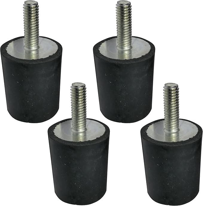 AERZETIX - Set Di 2 Pezzi - Piedini Gambe Tondi Antivibranti Isolanti - Filettatura M8 - 40mm H - Foto 11