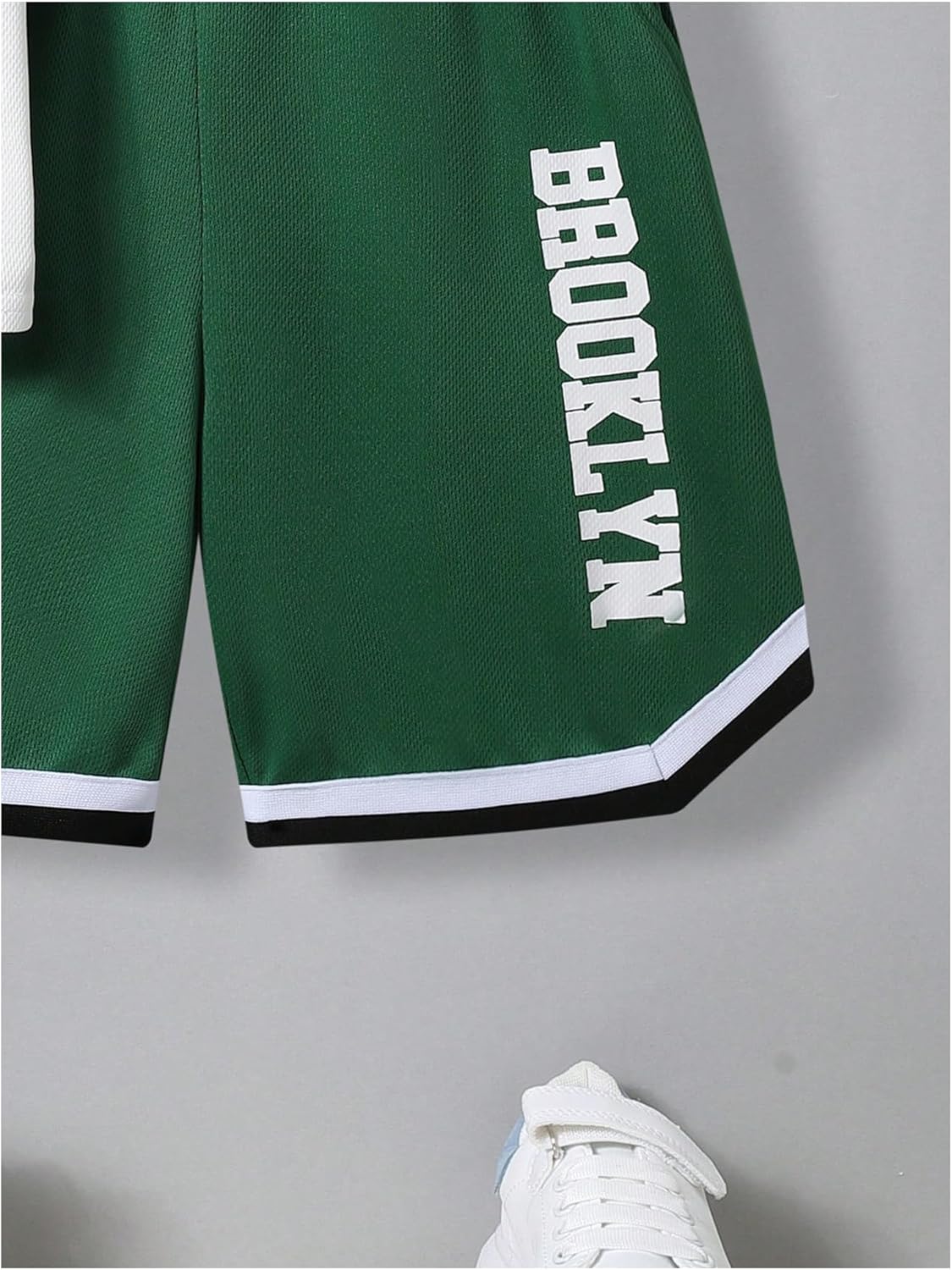 Verdusa Boy's 2 Piece Graphic Outfits Streetwear Short Sleeve Crew Neck Jersey Shirts with Shorts Clothing Sets - Image 5