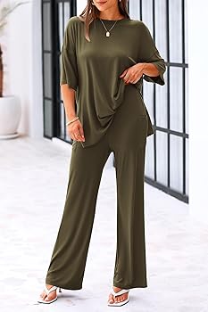 Amazon.com: KIRUNDO Womens Loungewear Set 2025 Trendy Summer