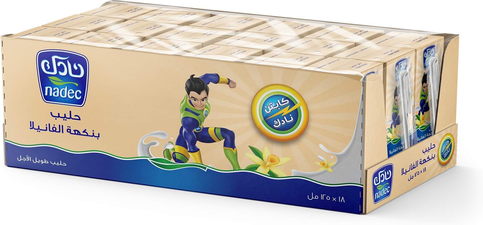 Nadec Vanilla Flavoured Uht Milk 18 X 125ml