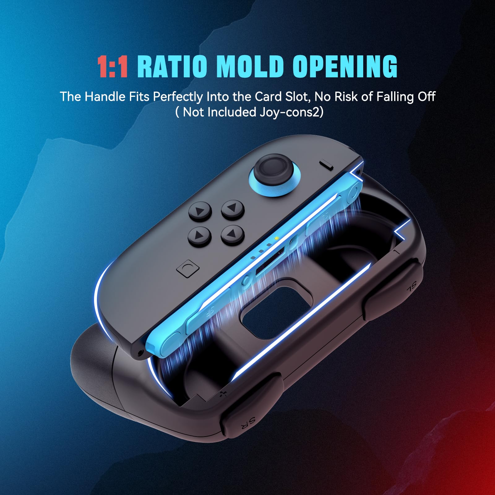 Sioenl Manopole per Nintendo Switch 2 Joy-Con [2 pezzi], kit di maniglie ergonomiche resistenti all'usura antiscivolo per controller NS 2 Joy-Cons Set di custodie per controller Switch 2 Joy Cons