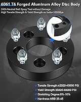 Vista 7 de ECCPP 4 unidades de 5 lengüetas de 1.25 pulgadas patrón de pernos de cambio de 5 x 4.5 a 5 x 5.5 pulgadas, conversión de 2.874 in con pernos de 1/2