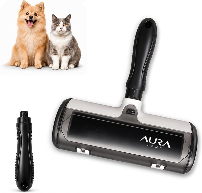 Pet Hair Remover Roller for Dogs & Cats, Self Cleaninng | Reusable Lint Roller | Removes Pet Hair Quickly | Works on Furniture & Fabric | No Refills Needed | Pet Hair Cleaning Tool