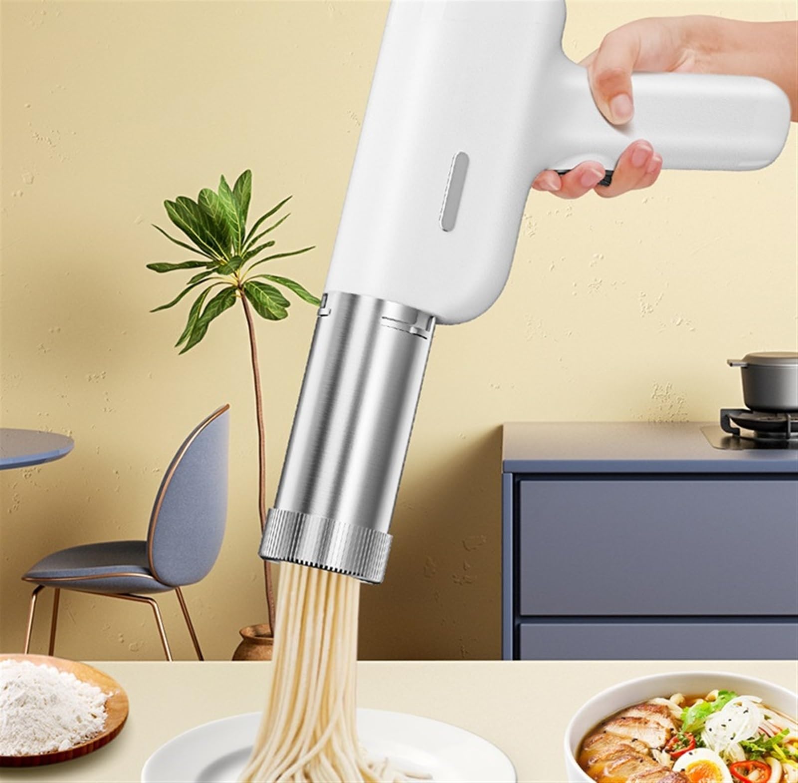 Amazon | 製麺機パスタマシンそば打ち機 うどん 家庭用電気麺製造機