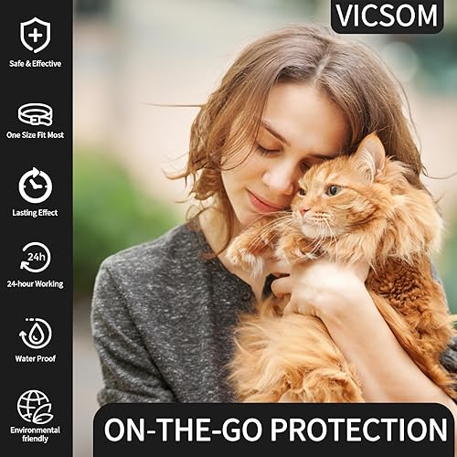 Miniatura 6 de Paquete de 4 collares antipulgas para gatos, collar antipulgas y garrapatas de gato, 8 meses, prevención de tratamiento de pulgas y garrapatas,