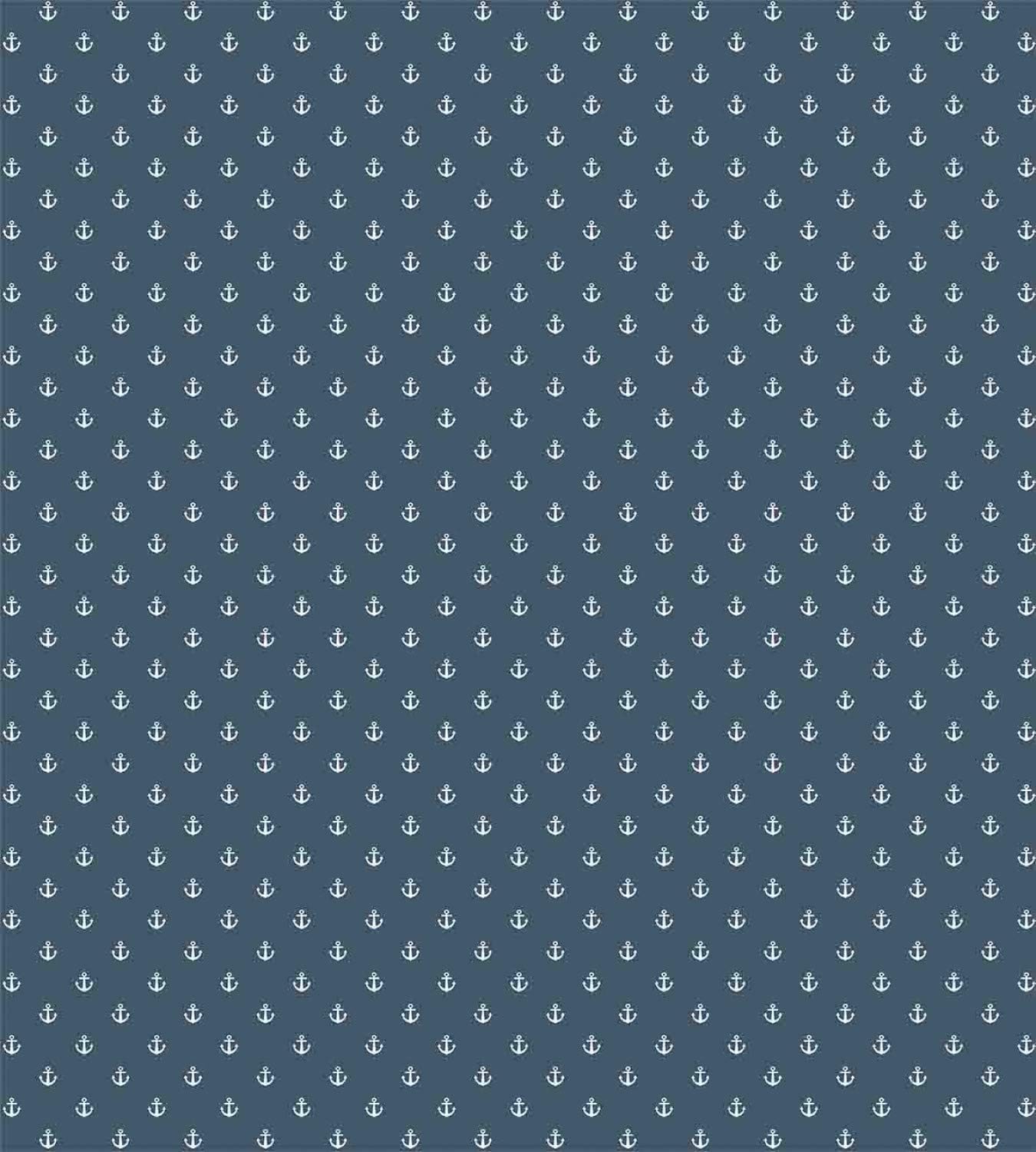 Ambesonne Navy Blue Duvet Cover Set, Nautical Classical Pattern Little Anchor Sea Travel Cruise Theme, Decorative 3 Piece Bedding Set with 2 Pillow Shams, King Size, Bluegrey White King Bluegrey White