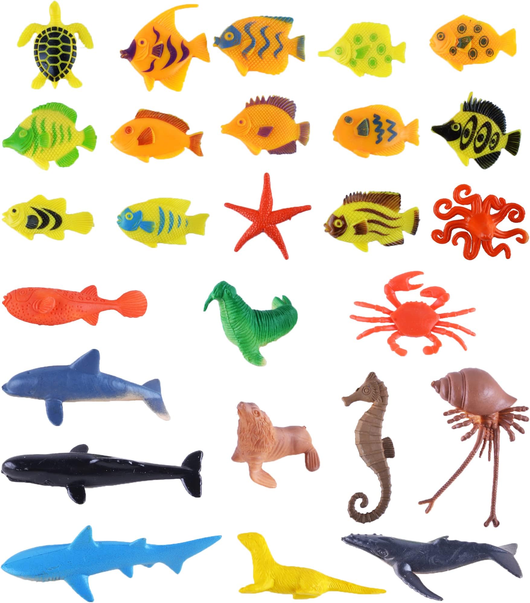 Power Joy Animal Worldz Sea World 2-Inch 10Pieces, (2030B)