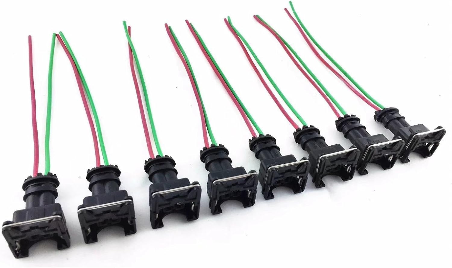 HonsCreat 8 PACK Fuel Injector Connector Plug Clip for BOSCH EV1 Type Wiring