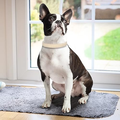 Miniatura 8 de Collar de perro para perros pequeños, medianos y grandes, collares para mascotas, hembras y niños, collar de piel sintética con estampado a cuadros,