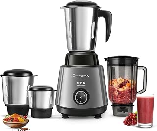 Longway Super Pro Juicer Mixer Grinder | Up to 750W Max Output Powerful Motor | 4 Jars f…