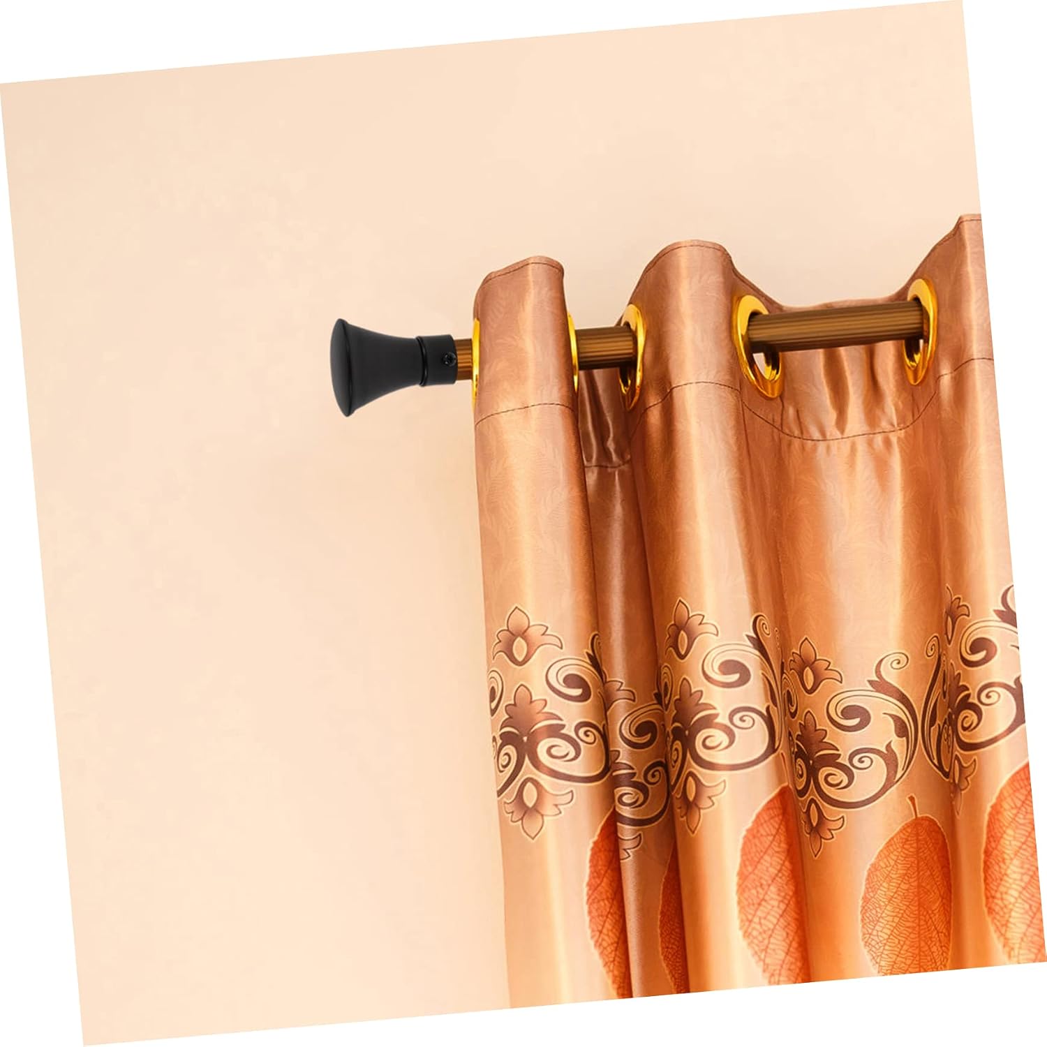 Ciieeo 4pcs Curtain Rods Finials Only Iron Craft Finials for Rods Modern Style Easy to Install Decorative for Windows