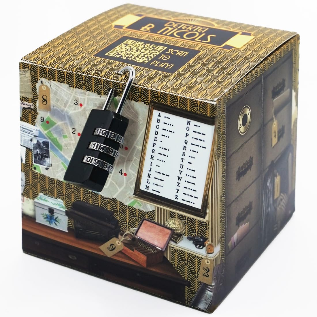 Rätselbox Detektiv-Abenteuer | Escape Room Spiel für Erwachsene | Geldgeschenke & Gutscheine zum Geburtstag verpacken | physisch & digital rätseln