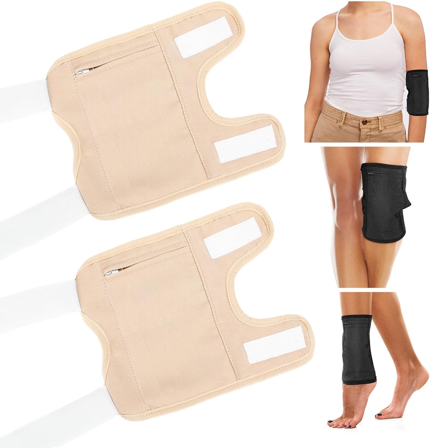 2 Pack Castor Oil Pack for Knee, Calf, Organic Castor Oil