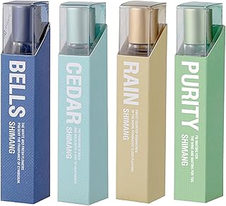 4PCS Eau de Parfum Perfume Oil Roll-On - Alcohol Free Perfumes for Women and Men by Fresh Flower Fruit Fragrances, 10 ml / 0.33 fl Oz (Flower Fragrance Series)