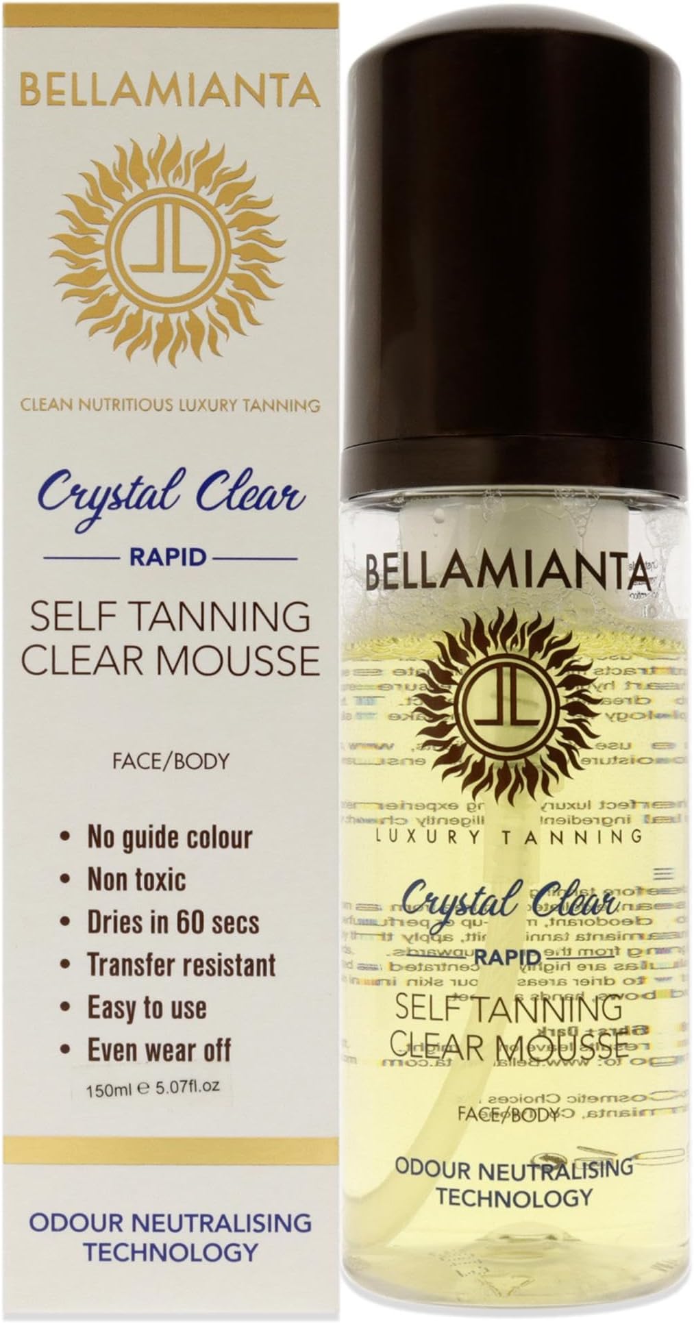 BellamiantaRapid Self-Tanning Mousse - Crystal Clear by for Women - 5.07 oz Bronzer (I0110301)