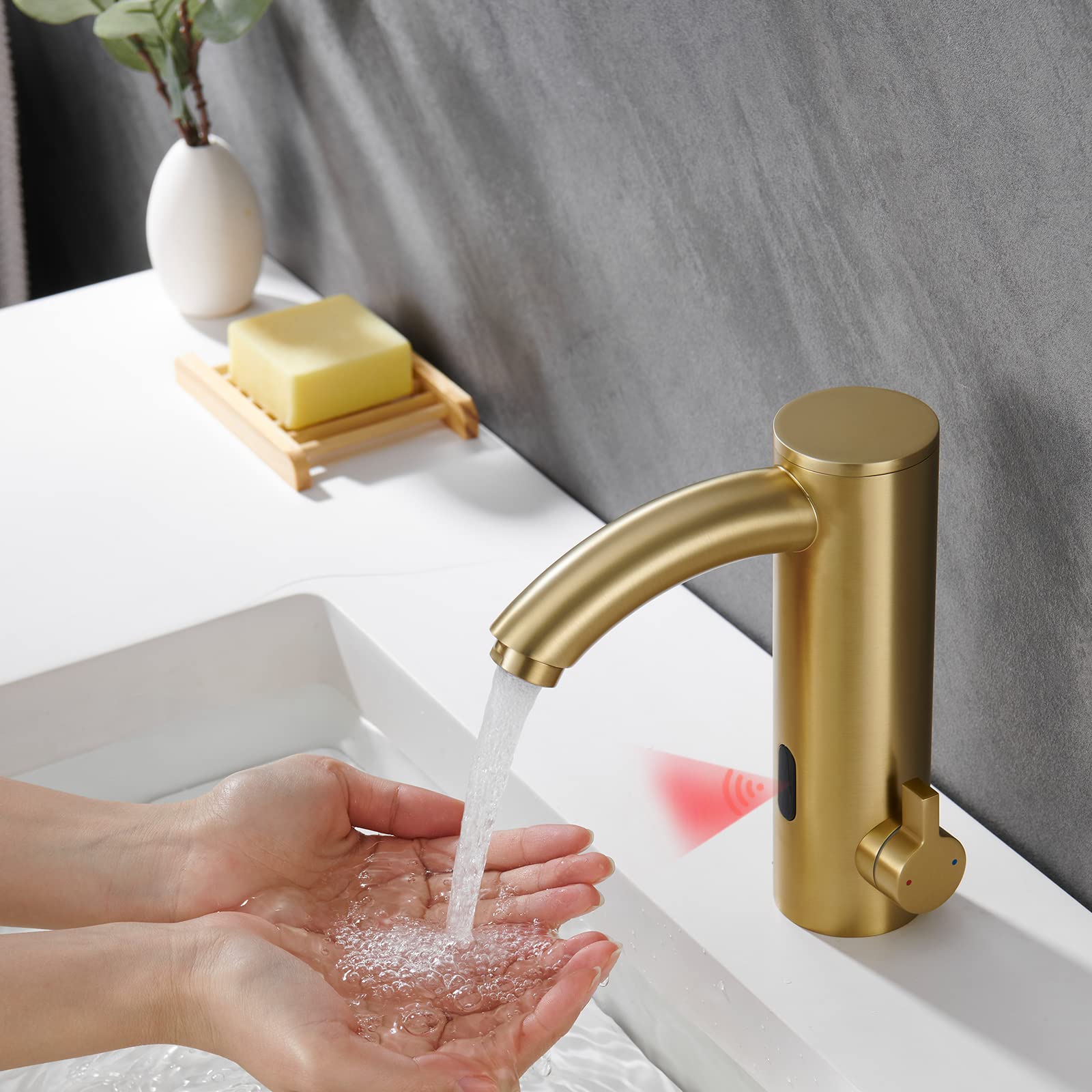 Commercial Bathroom Touchless Automatic Motion Sensor Sink Faucet Cold And Hot Water Mixer Basin Tap Solid Brass Chrome I4102319126 - View #4