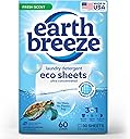 Earth Breeze Laundry Detergent Sheets Fresh Scent - 60 Loads Eco Liquidless Soap - Travel-Friendly for Hot & Cold Cycles, Tackles Tough Stains & Odors - Gentle on Skin, 30 Ct