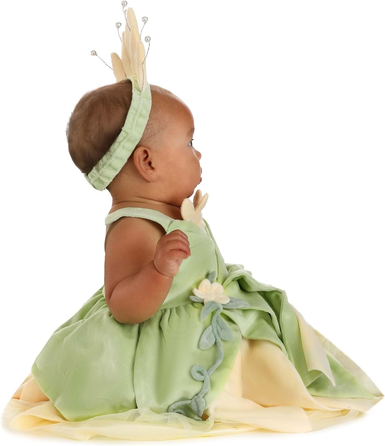 Disney Princess and the Frog Tiana Costume for Infants, Dress and Headband, Officially Licensed