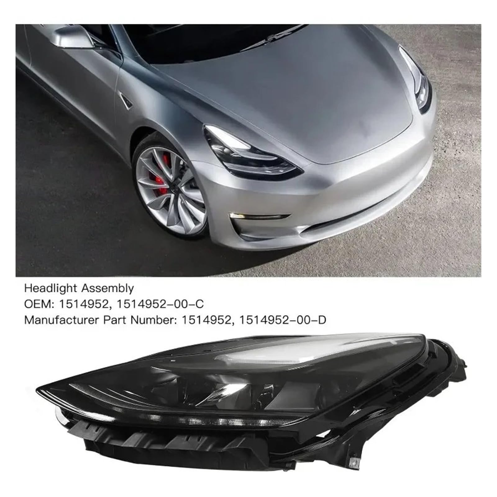 Phare LED Avant Gauche Pour Tesla Model Y 2021+ – Neuf OEM
