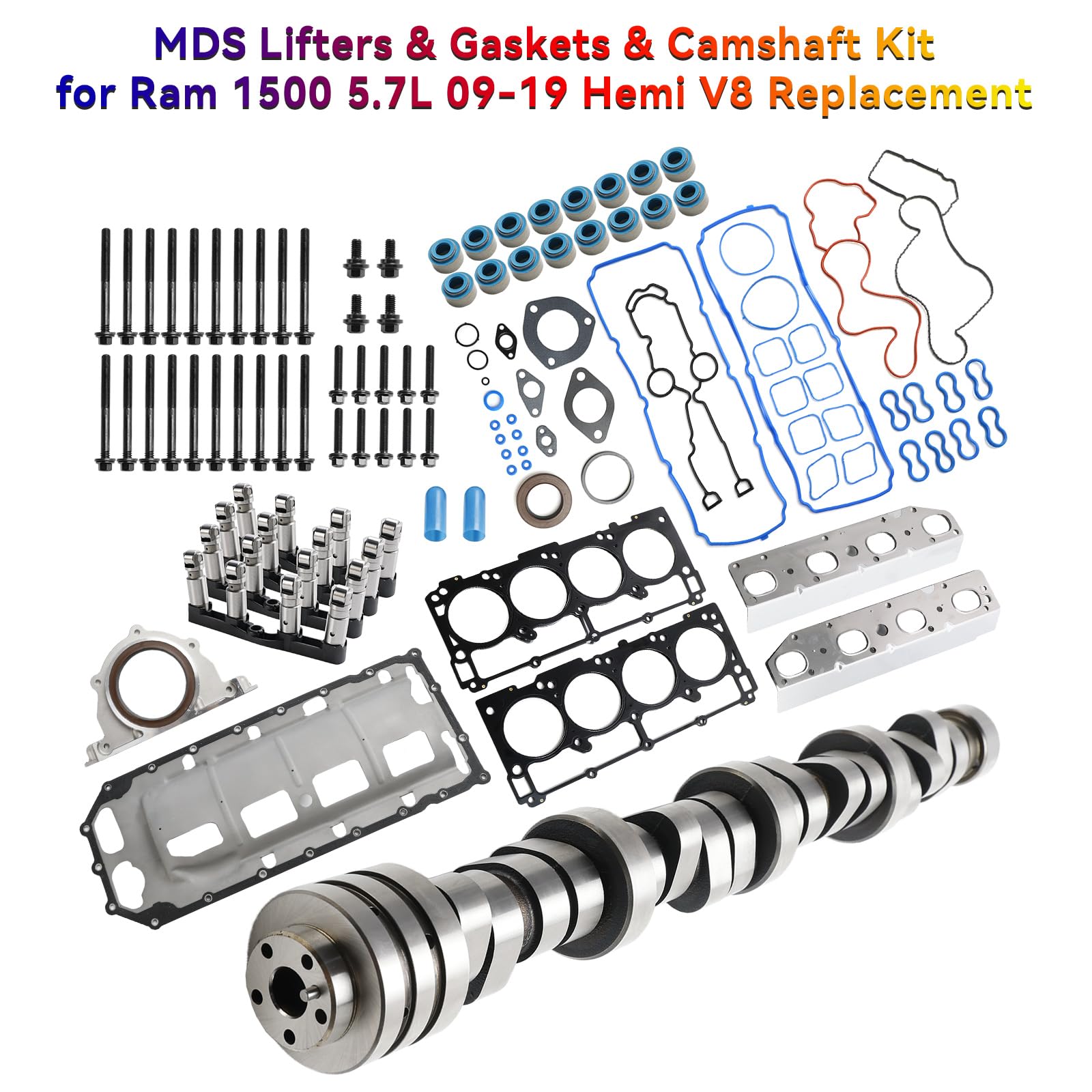 Bruce & Shark MDS Lifters & Gaskets & Camshaft Kit perRam 1500 5.7L 09-19 Hemi V8 Replacement Parts