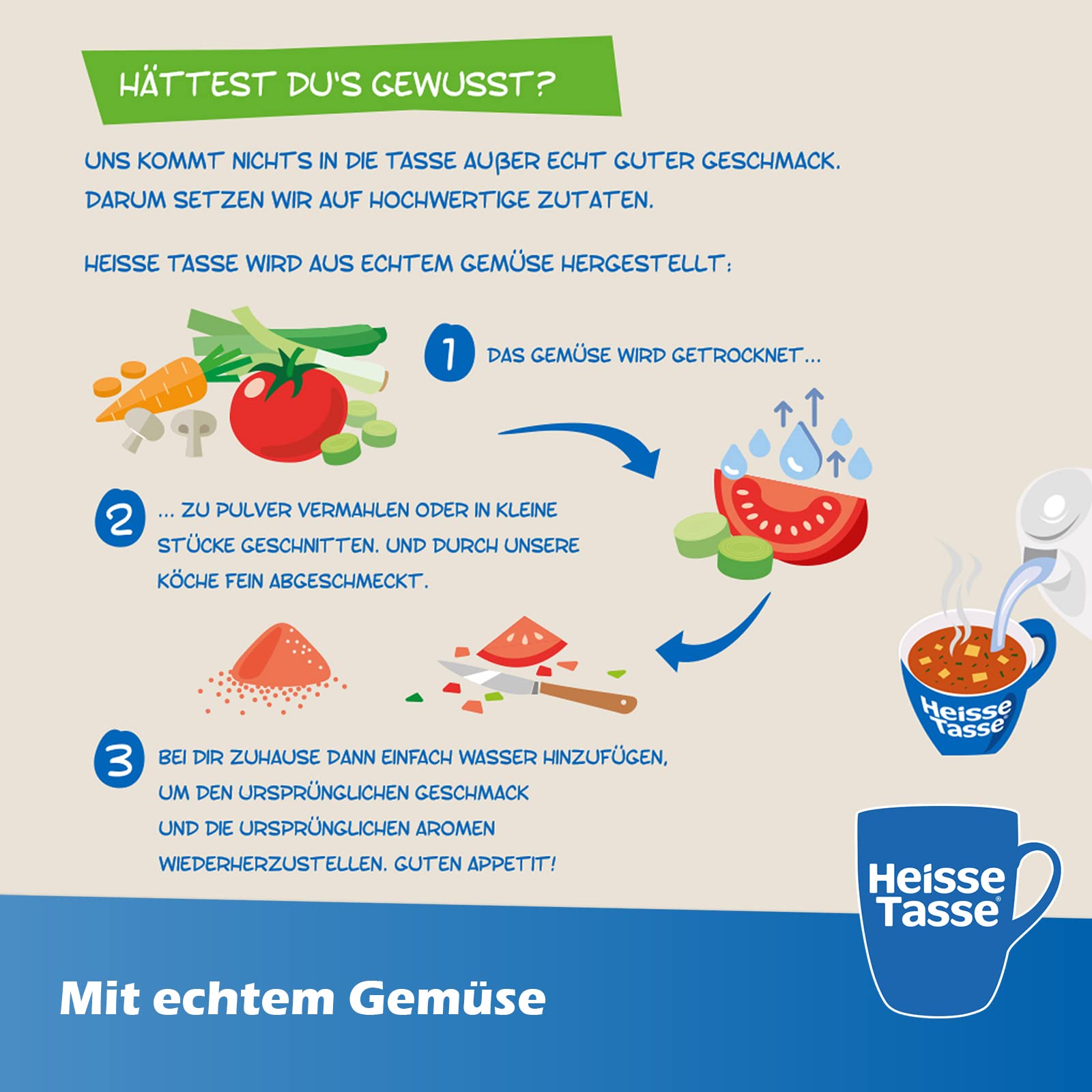 Heisse Tasse Französische Knoblauch-Suppe - In nur 2 Minuten fertig – Einfach heißes Wasser hinzufügen – Der perfekte Suppen-Snack (12er pack)