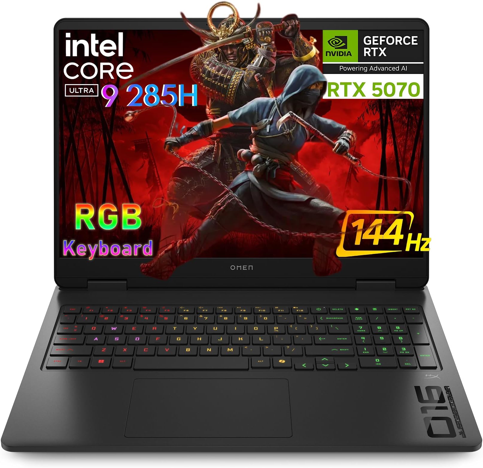 HP OMEN 16" Gaming Laptop Computer, Intel Ultra 9 285H 16-Core, NVIDIA GeForce RTX 5070 8GB, 16GB DDR5, 1TB PCIe SSD, 144Hz IPS WUXGA Display, WiFi 6E, RGB Backlit Keyboard, Windows 11, USB-C Hub