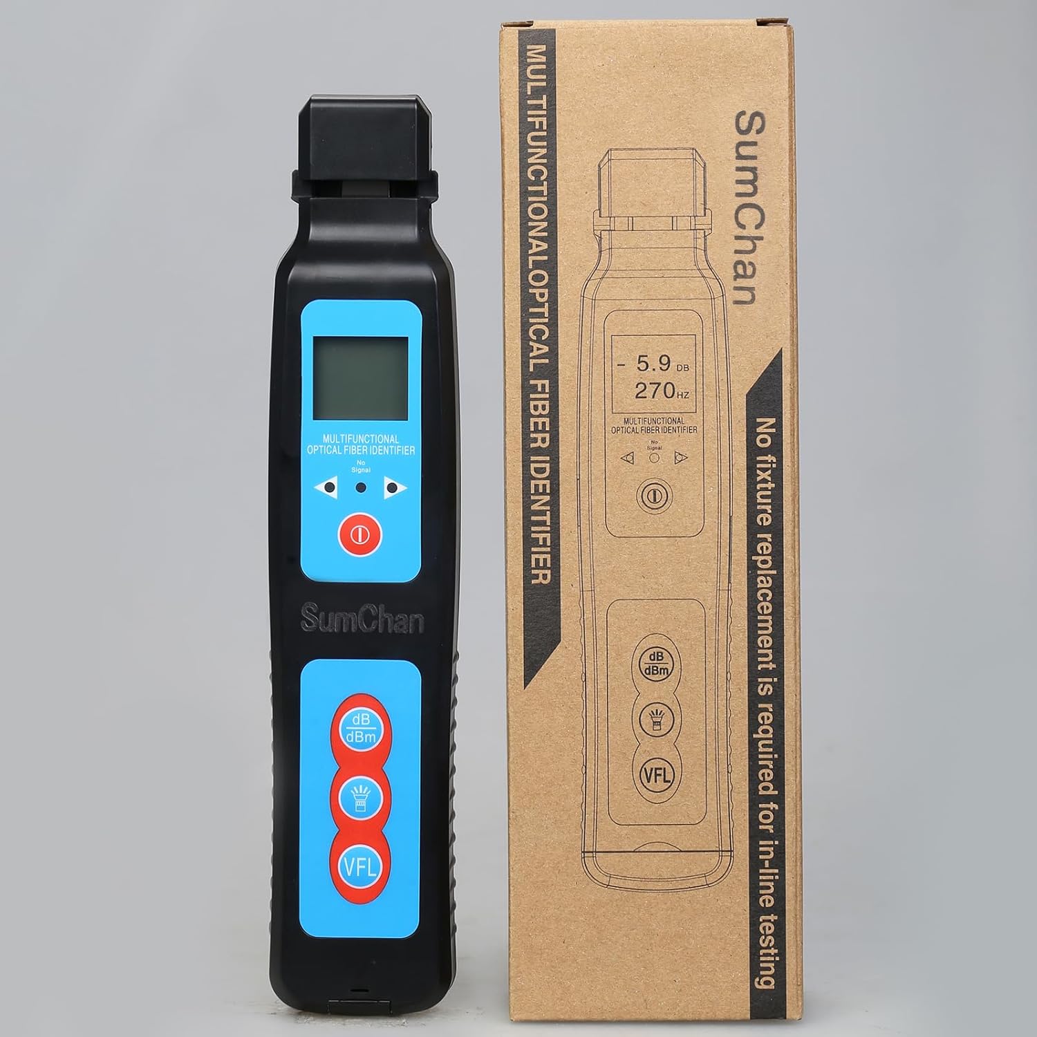 Fiber Optical identifier 40A with Built-in Wave Response of 800~1700nm Single-Mode and Multi-Mode Universal Fiber Flow Real-time Identification Instrument