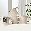 MONITO 16oz Rustic Ceramic Coffee Mugs Set of 4
