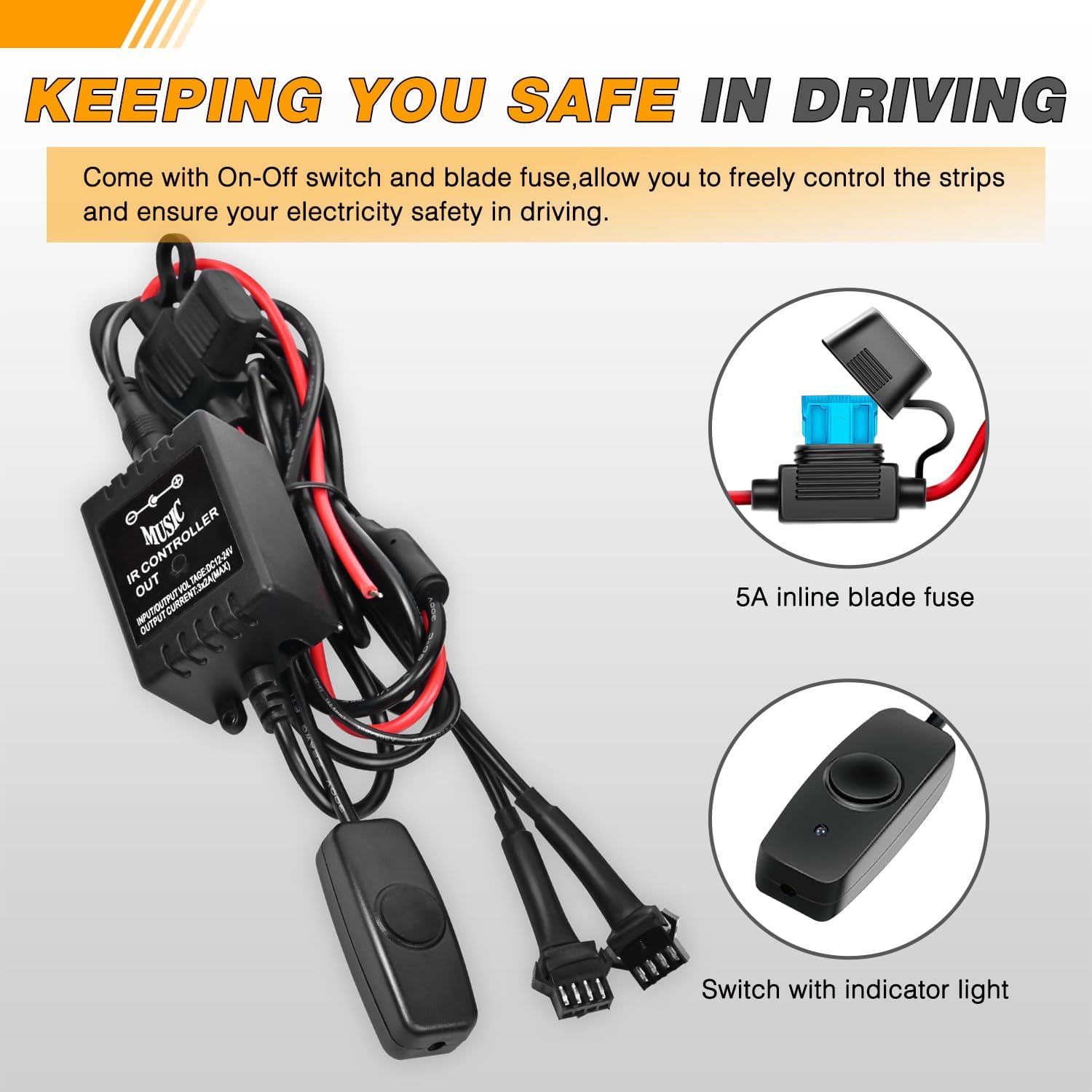 GOOACC RGB Truck Bed Light Strip 2PCS 60" 180 LEDs Neon Accent Lighting with RF Remote On/Off Switch Splitter Extension Cable for 12-Volt Car Cargo Pickup SUV RV Boat