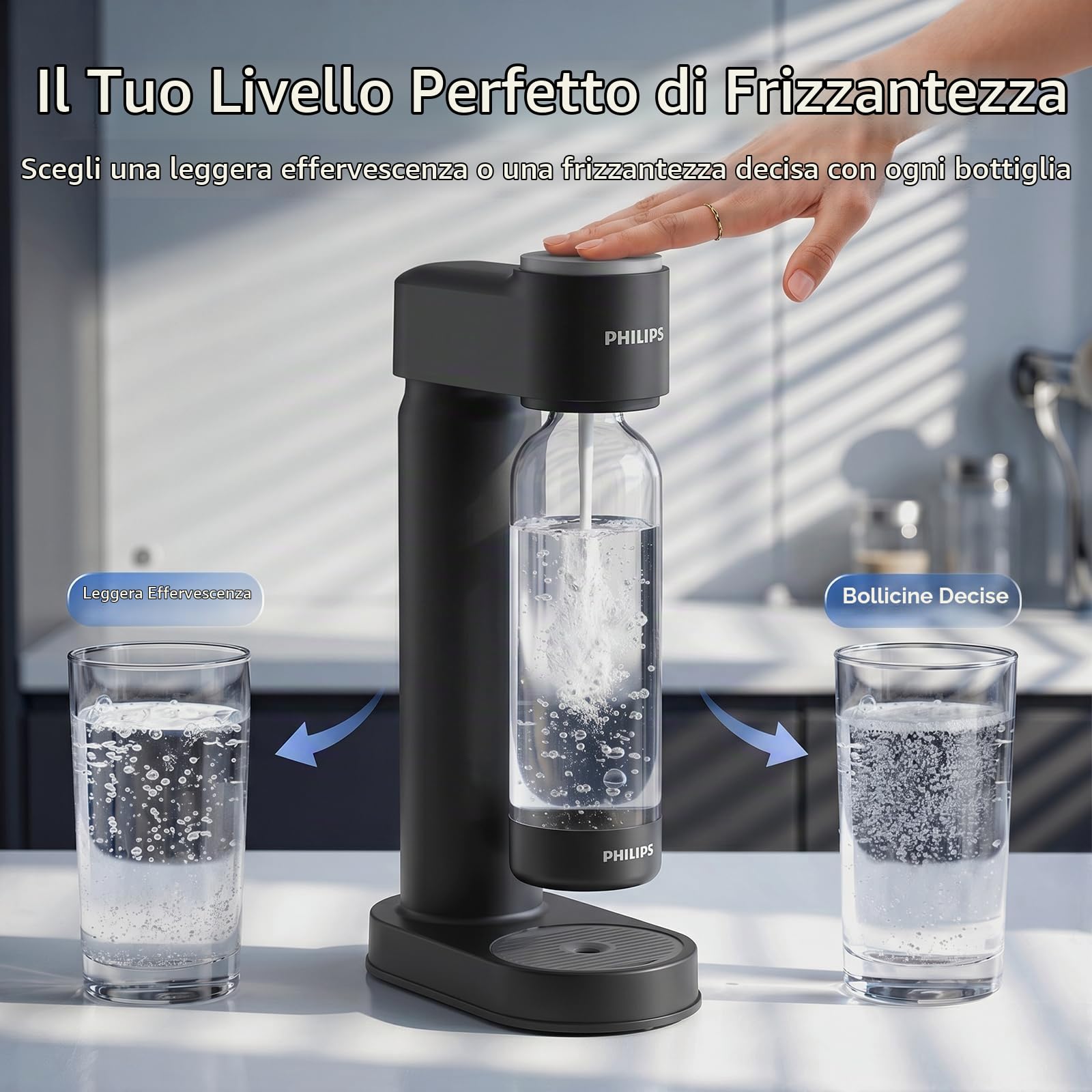 Philips Creatore di acqua frizzante e macchina di flusso di soda