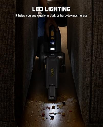 Miniatura 7 de Fanttik Fold V10 Ultra Deluxe - Aspiradora de mano inalámbrica, potencia de succión de 17 kPa, base de carga, boquilla giratoria, hasta 35 minutos