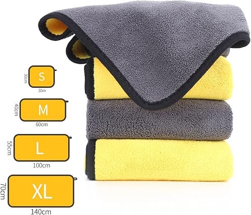 Miniatura 6 de Toallas absorbentes de agua para perros, gatos, nanofibra, secado rápido, bata de baño para mascotas, color amarillo, talla S