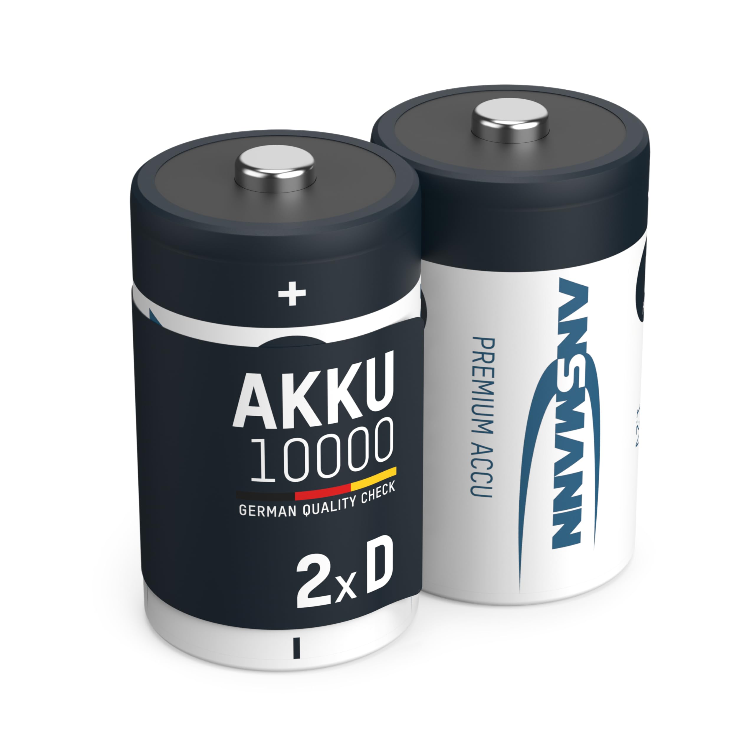 Ansmann 5030642 ANSMANN Rechargeable D Batteries 10.000mAh maxE ready2use NiMH Professional D Battery pre-charged Power Accu for flashlight (2-Pack)