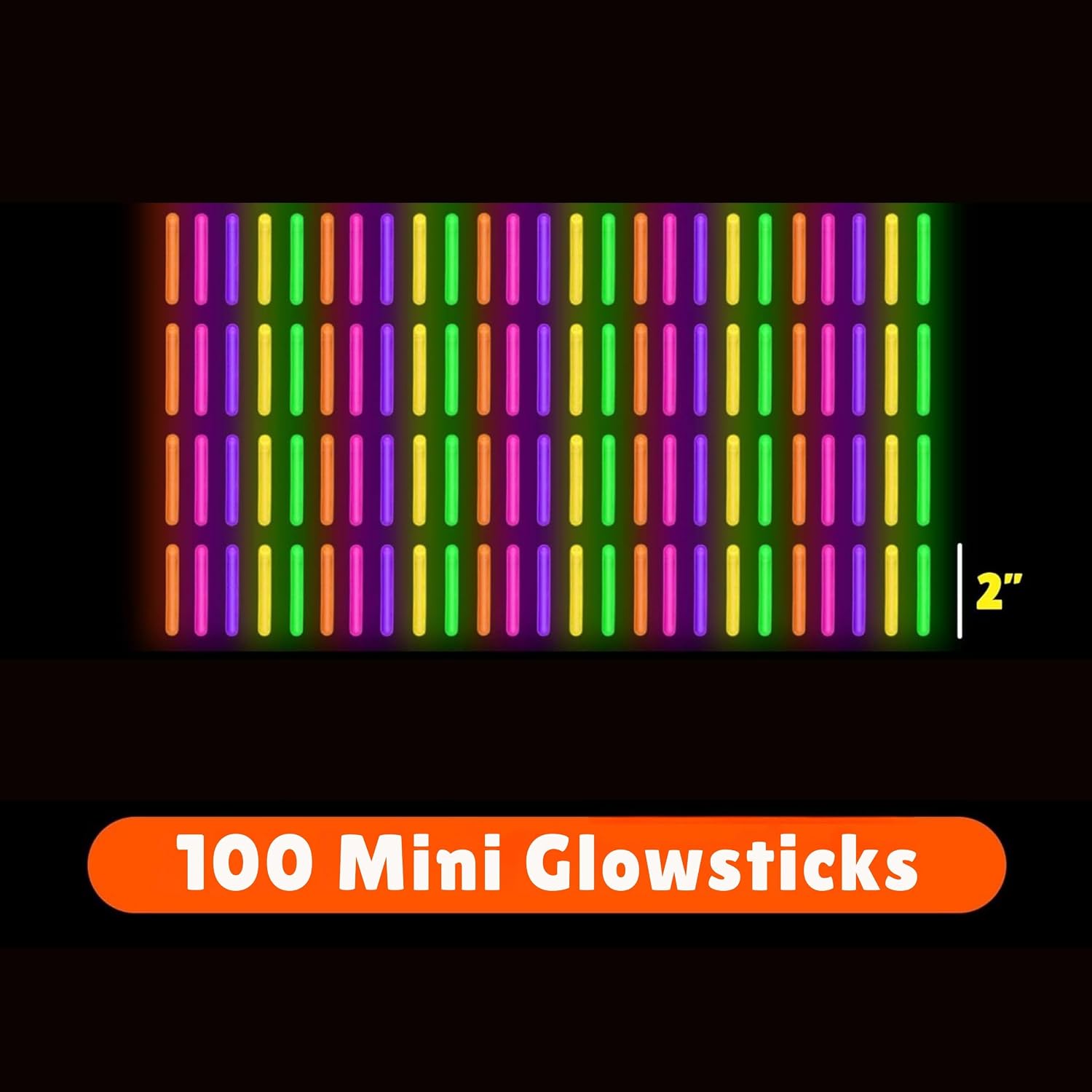 PartySticks Mini Glow Sticks, 100 Pack - Image 4