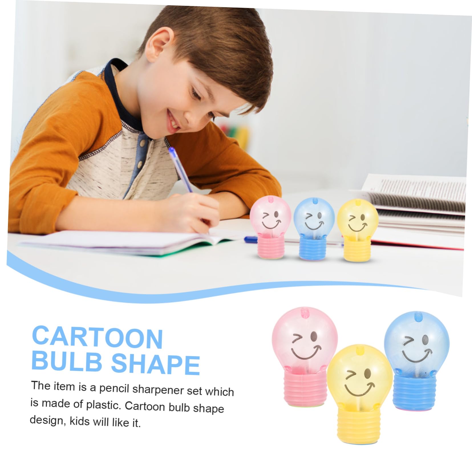 3 Sets Bleistiftspitzer in Birnenform Für Jungen Und Mädchen Tragbarer Mini-anspitzer Im Cartoon-design Für Schüler 10 Stück * 3